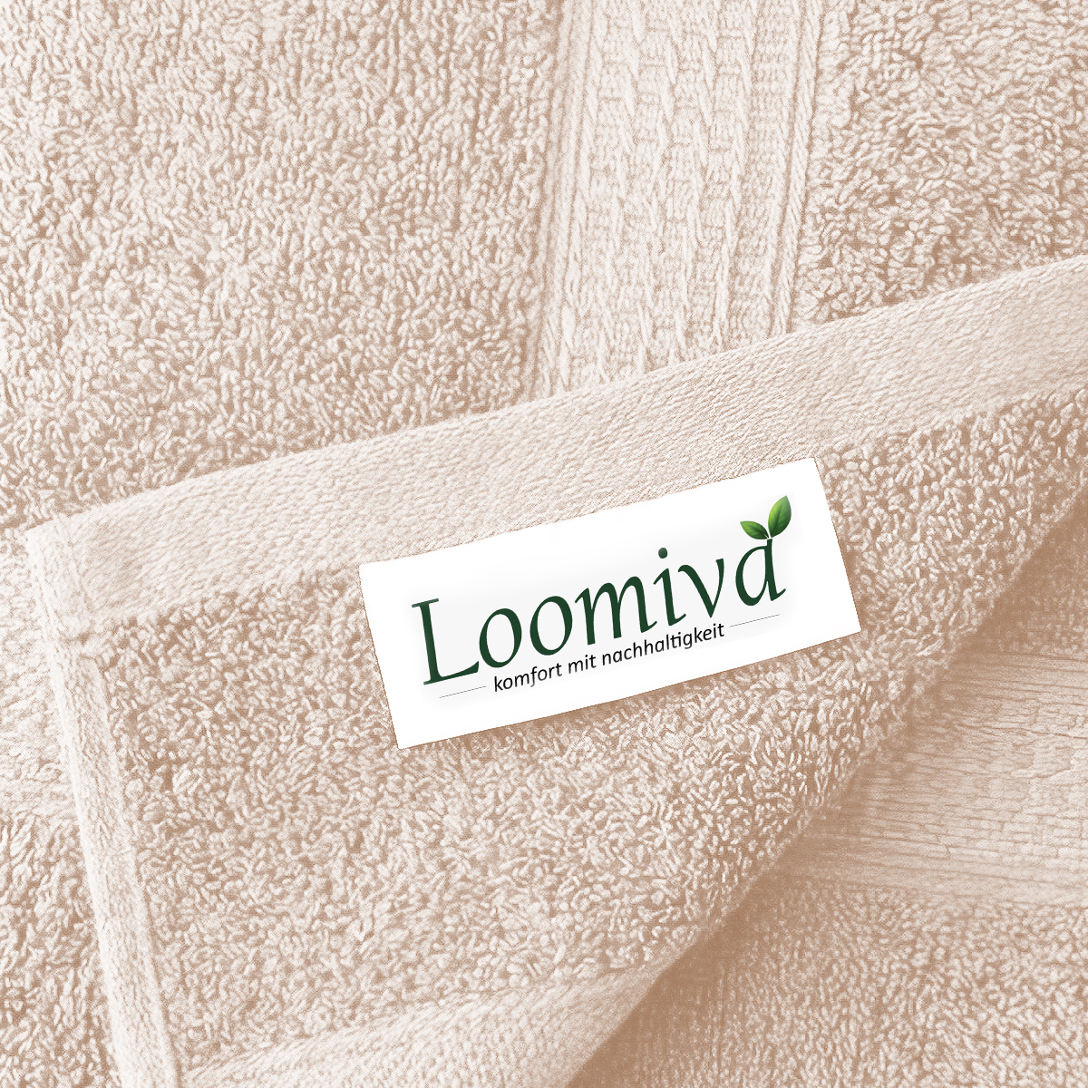 Loomiva Frottier Set 4x Handtuch + 2X Duschtuch | 500g/m² | 100% Baumwolle | Extra Weich | Öko-TEX Standard 100 | Beige