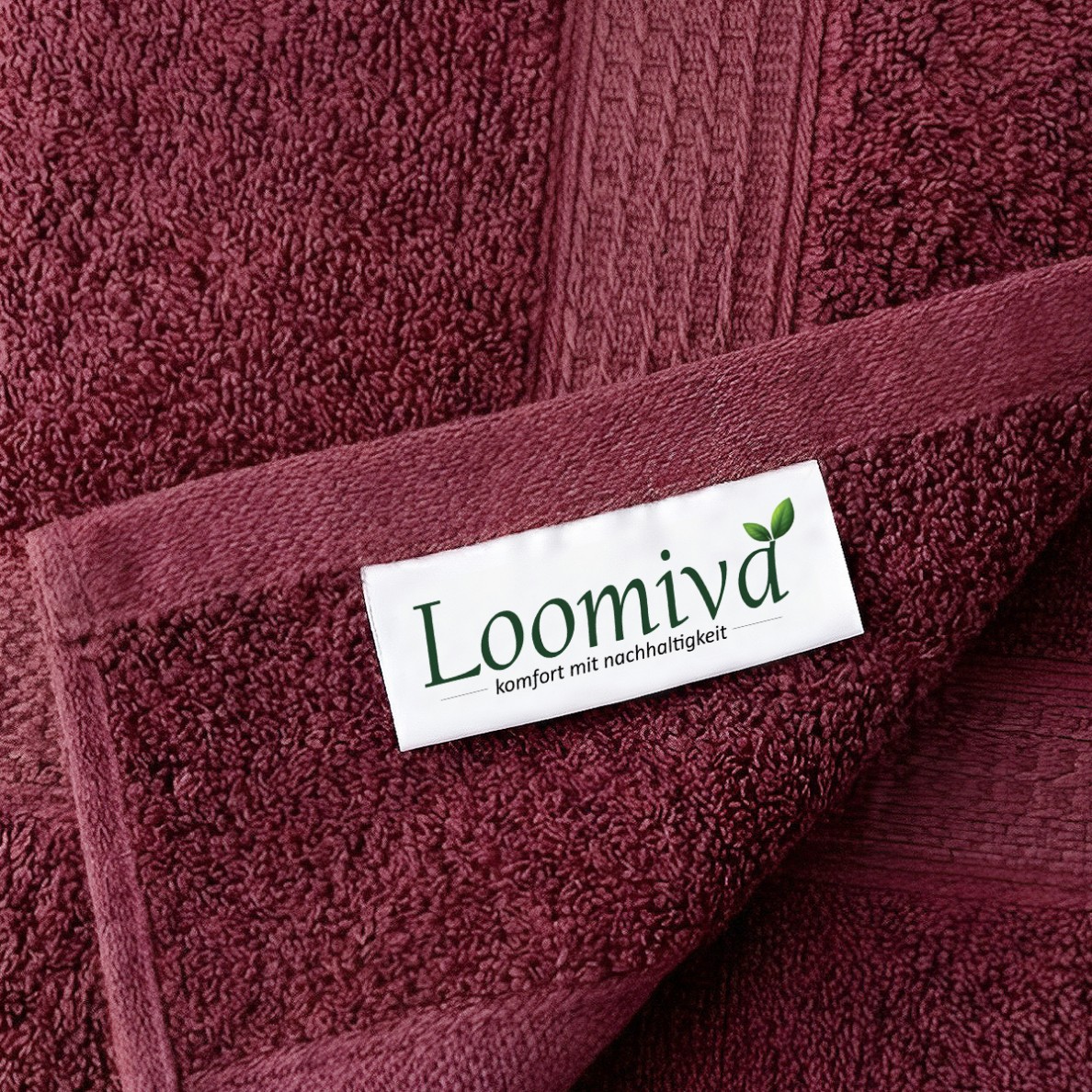 Loomiva Frottier Set 4x Handtuch + 2X Duschtuch | 500g/m² | 100% Baumwolle | Extra Weich | Öko-TEX Standard 100 | Bordeaux