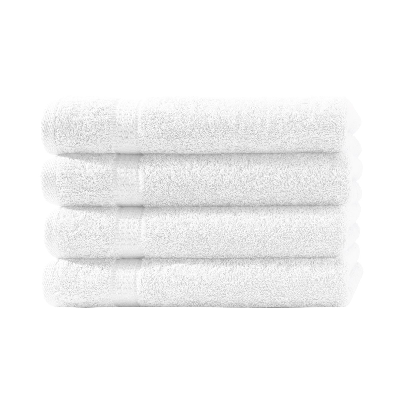 4er Set Handtuch in Weiss | 500g/m² | 100% Baumwolle