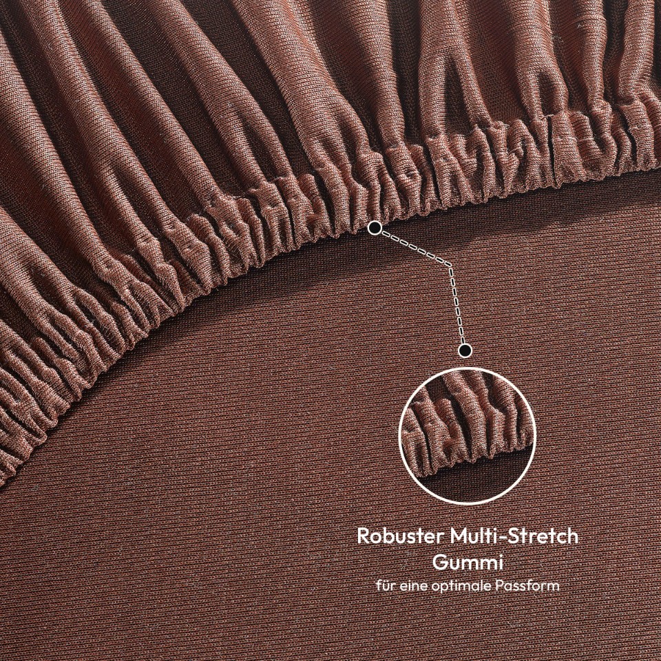 Jersey Spannbettlaken 140gsm in große 90-100x200+30 cm | Schokobraun Farbe