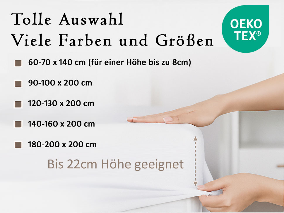 Jersey Spannbettlaken 140gsm in große 140-160x200+30 cm | Marine / Navy Farbe
